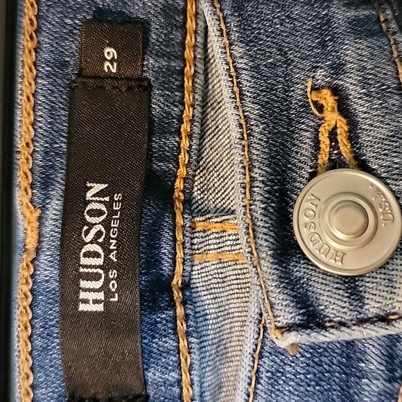 HUDSON Nico Mid-Rise Straight Rolled‎ Crop Jeans 29 - Picture 4 of 8
